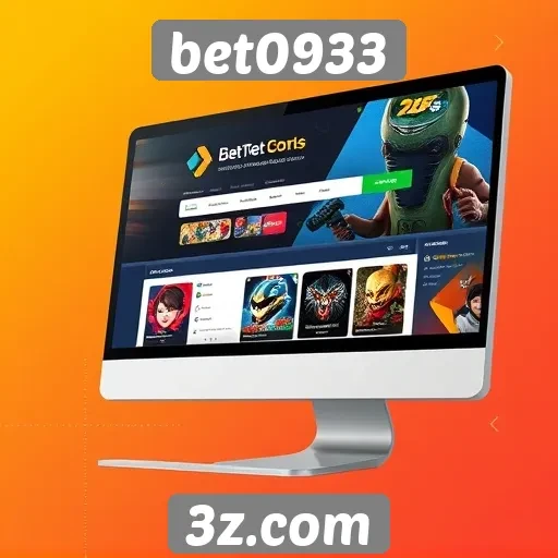 Interface do usuário do site bet0933 em foco